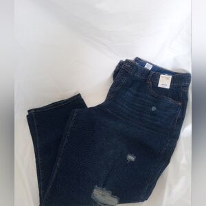 Dark Blue Distressed Jeans
